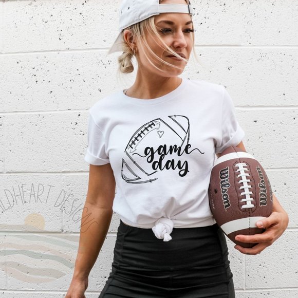Tops - Game Day T-shirt Football Shirt Unisex Graphic Tee Superbowl T-shirt